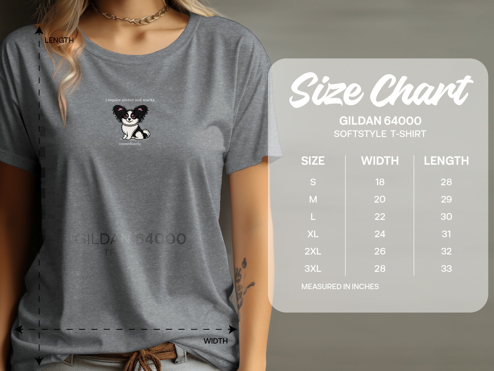 I Require Silence and Snacks Gildan Softstyle T-Shirt