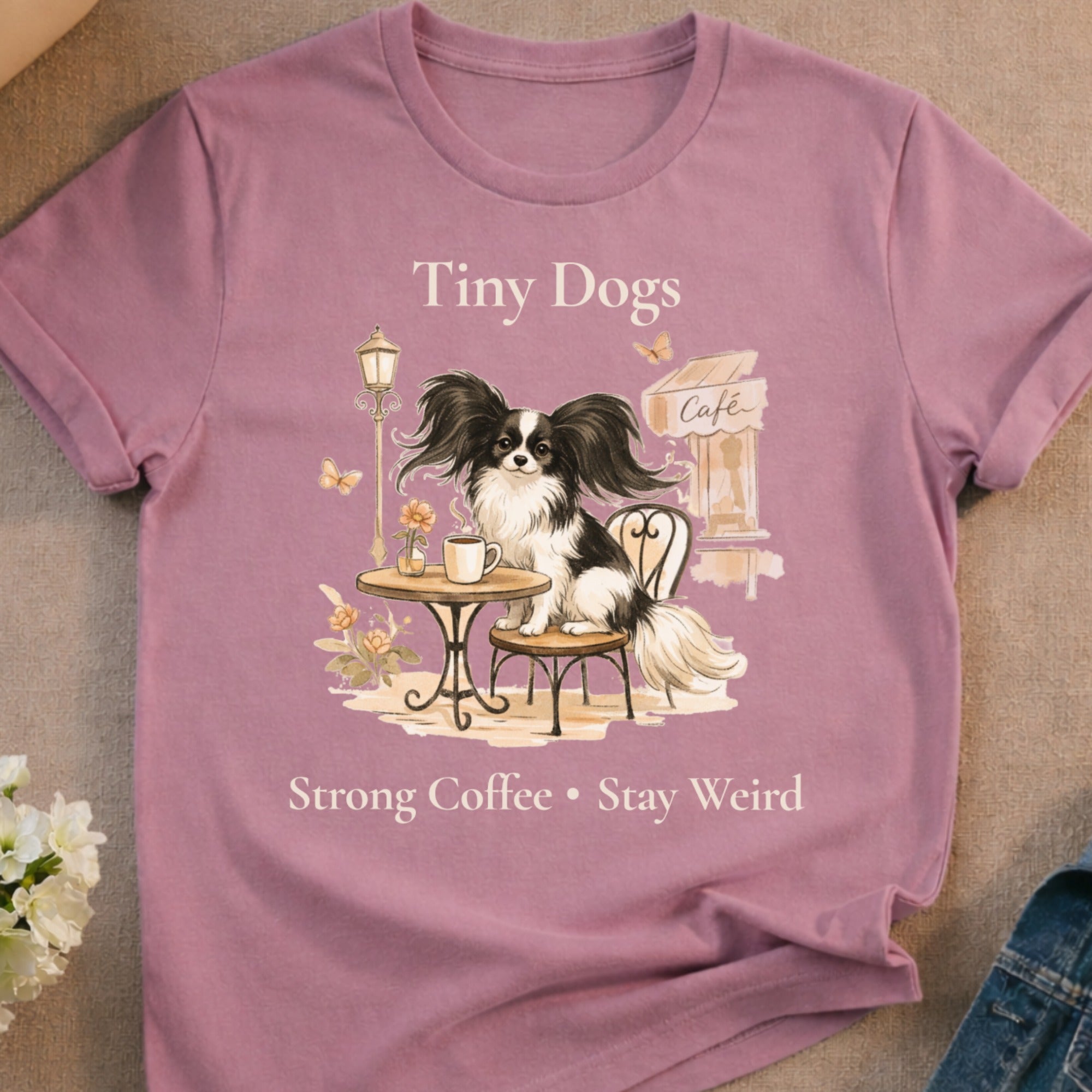 Tiny Dogs Strong Coffee Stay Weird Cafe product type