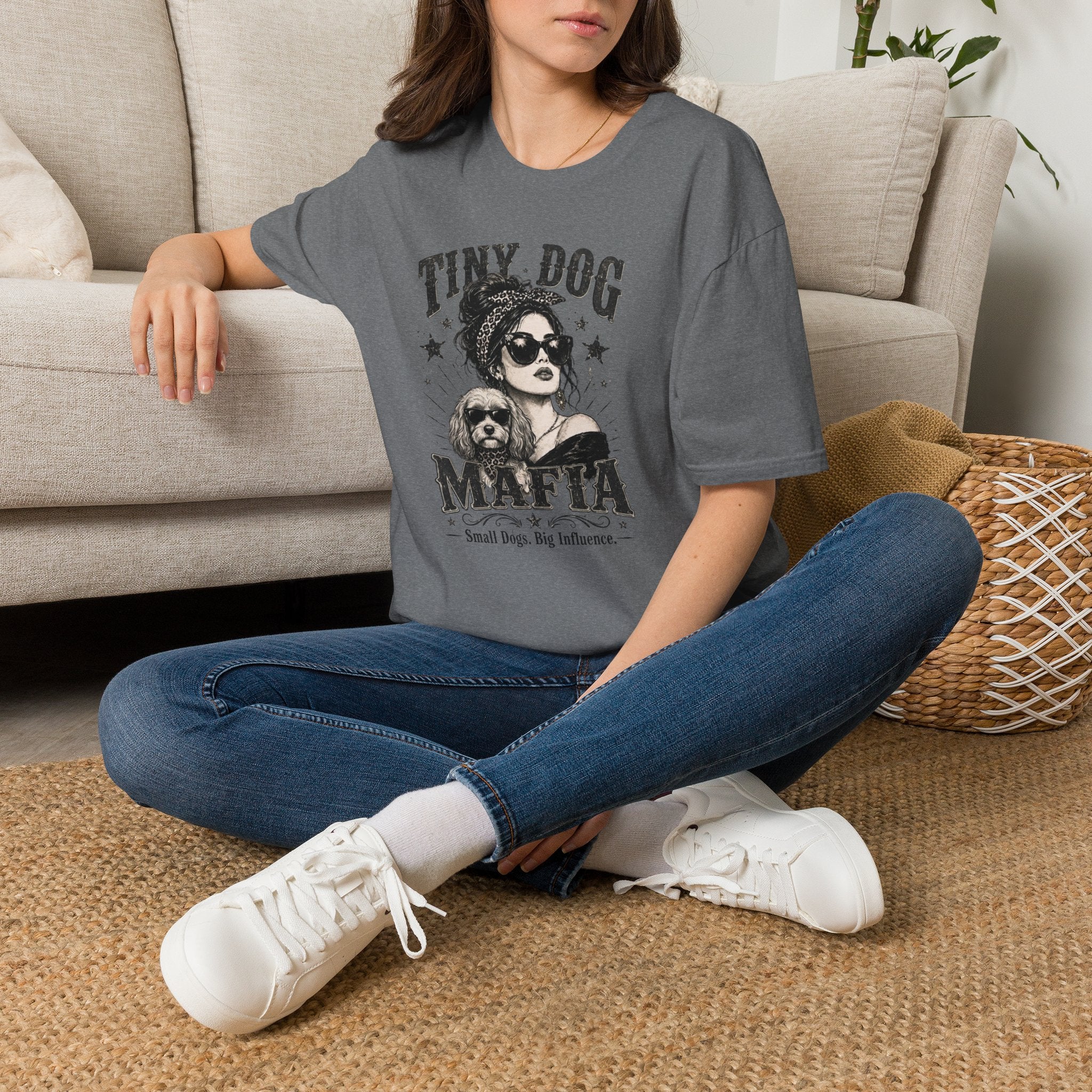 Cavapoo - Tiny Dog Mafia T-Shirt (Cavalier King Charles Spaniel & Poodle)