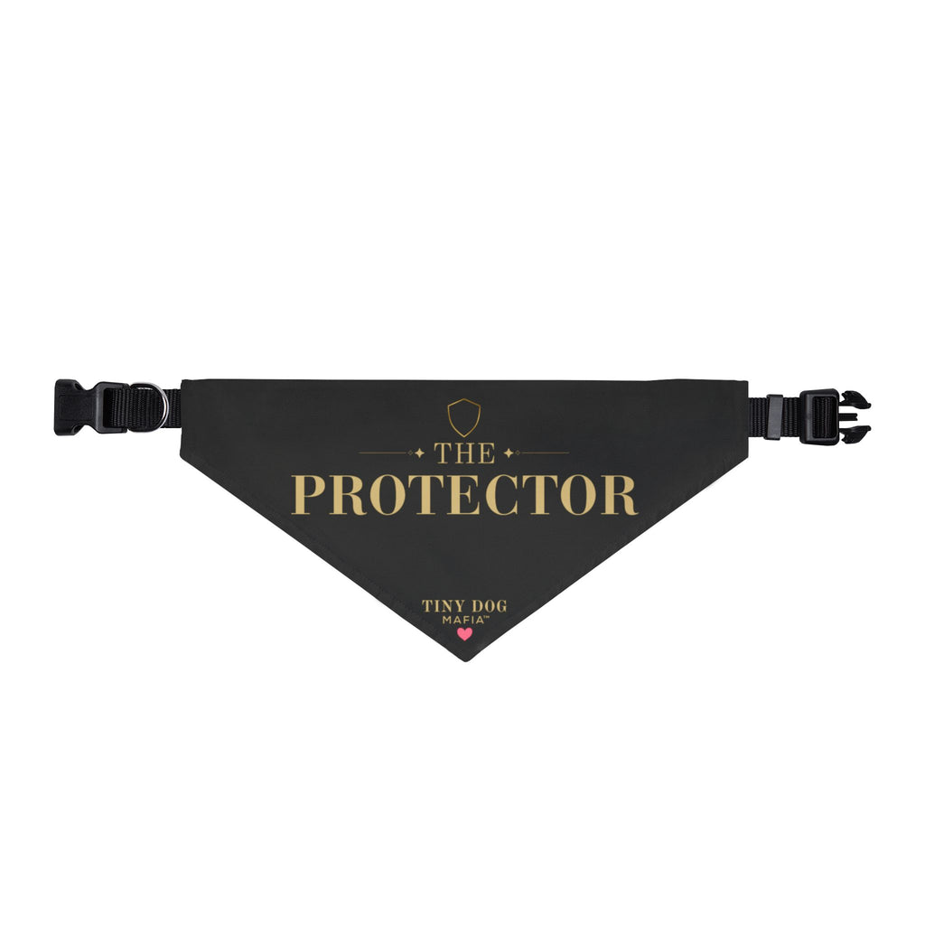🛡️ The Protector – Tiny Dog Mafia™ Identity Bandana | Clip-On Pet Bandana