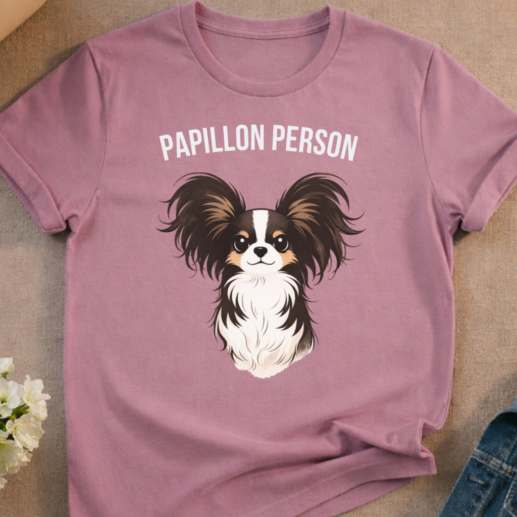 PAPILLON PERSON Pink Papillon dog design product type