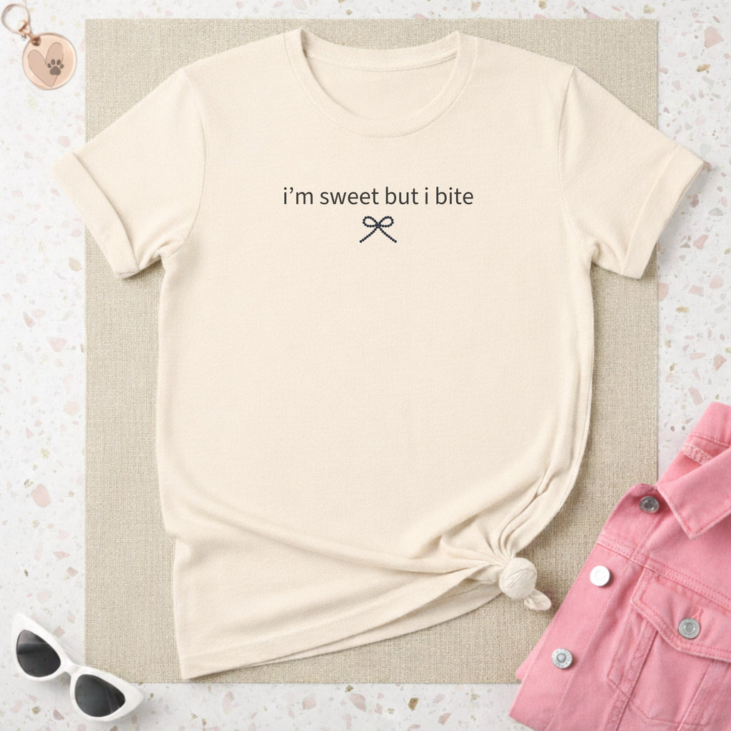 I'm Sweet But I Bite Graphic Tee Shirt Apparel