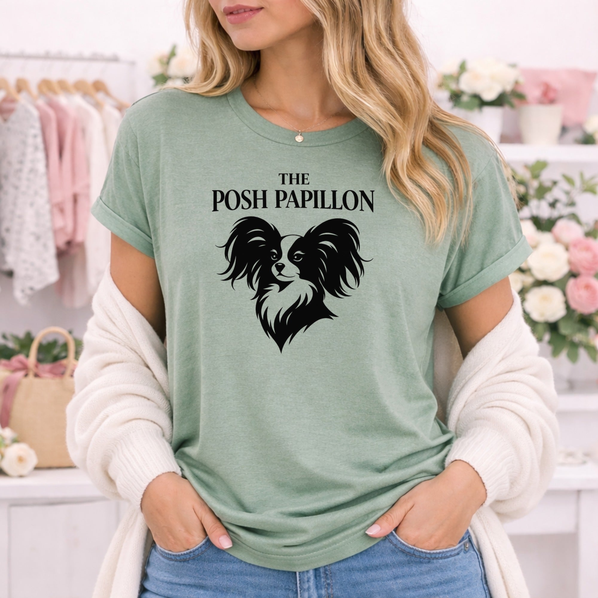 The Posh Papillon Graphic Tee Shirt Fashionable Design