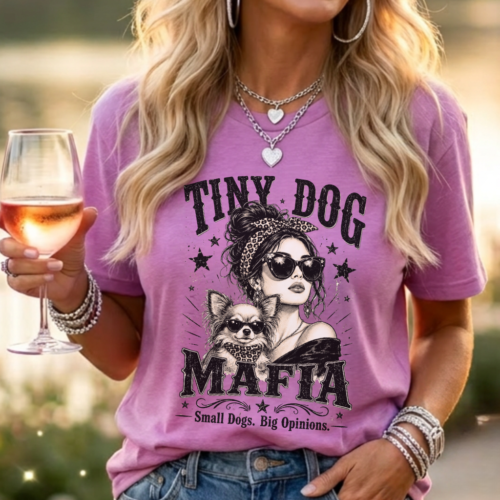 Long Hair Chihuahua - Tiny Dog Mafia T-Shirt