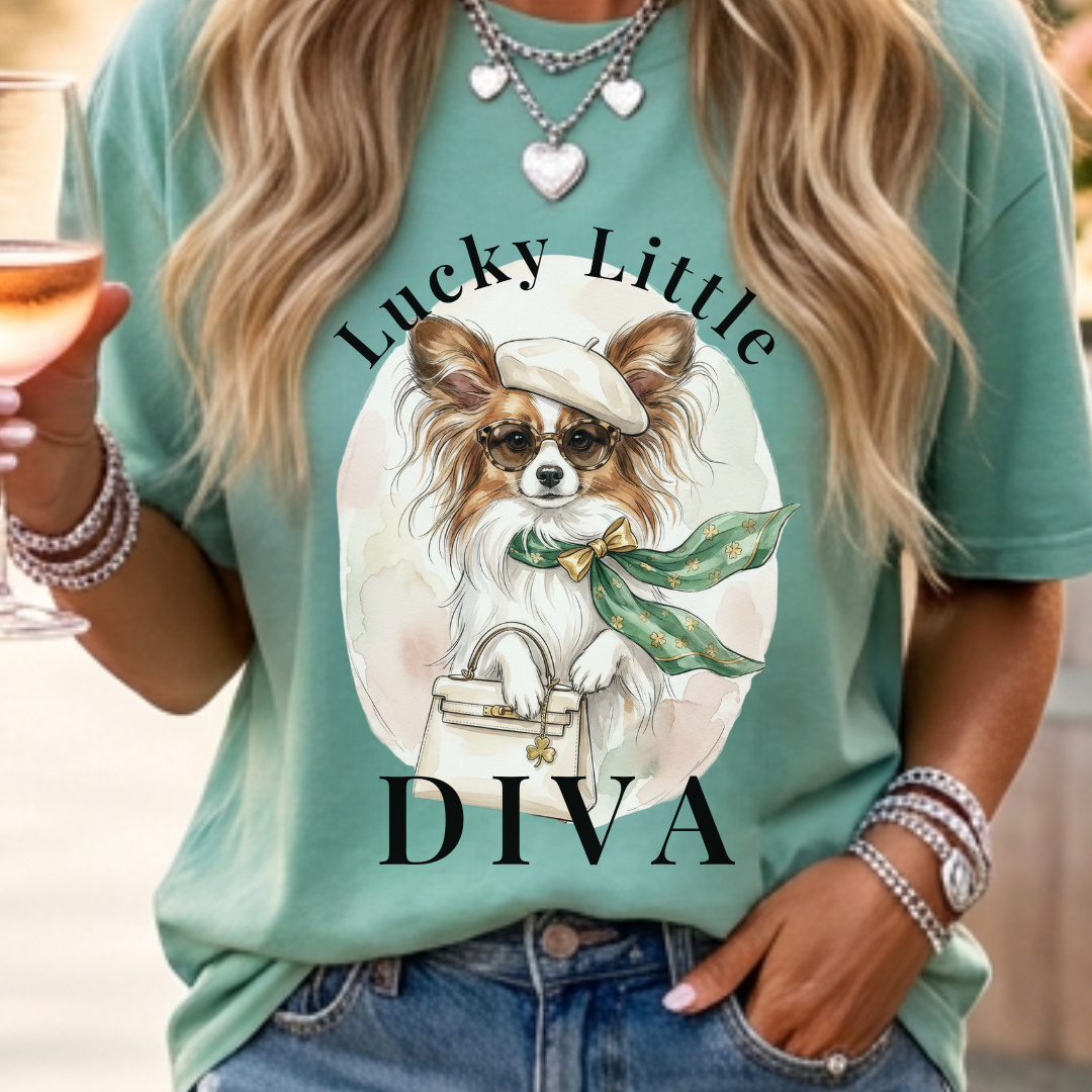 Lucky Little Diva Papillon T-Shirt ☘️