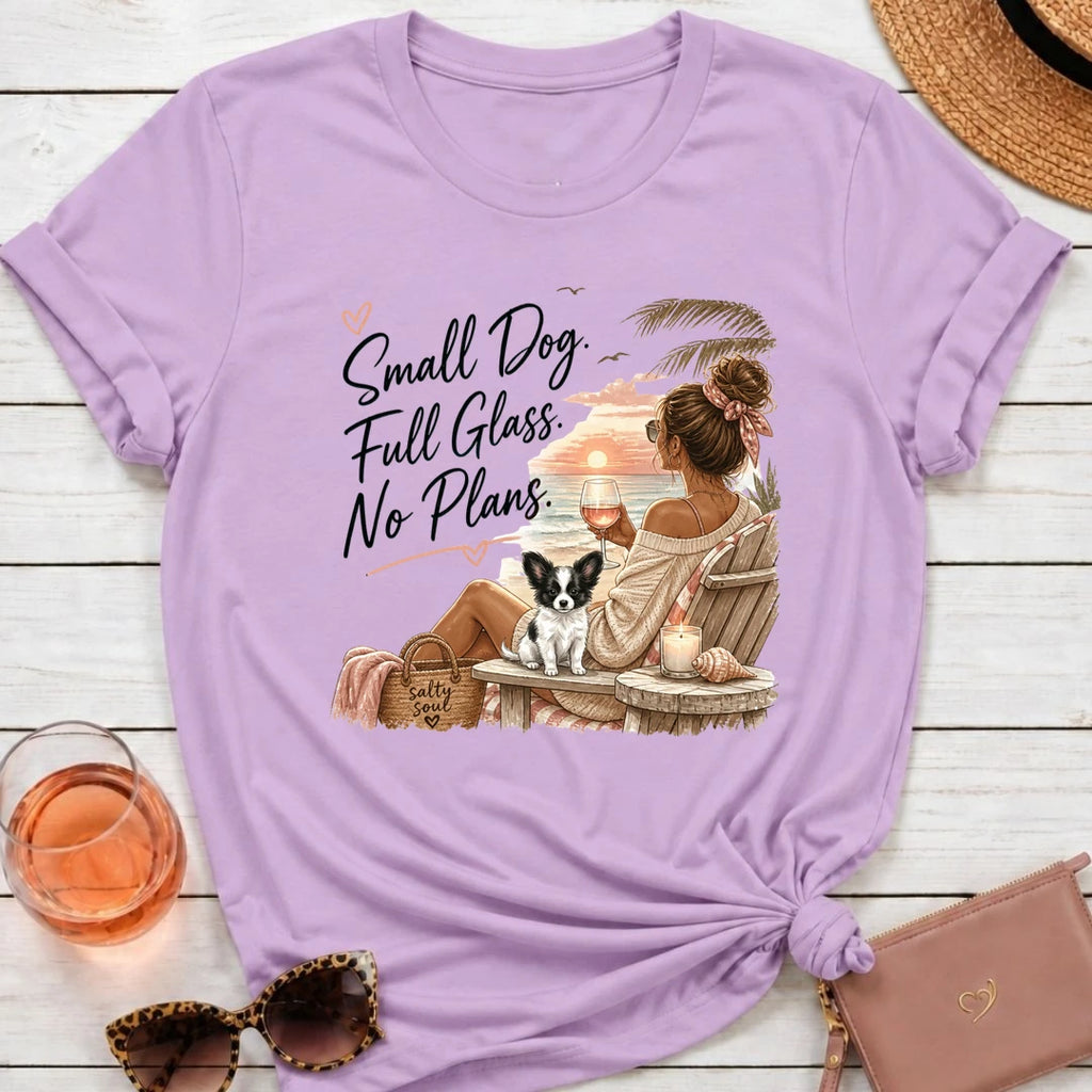 Small Dog 'Papillon'- Full Glass T-Shirt