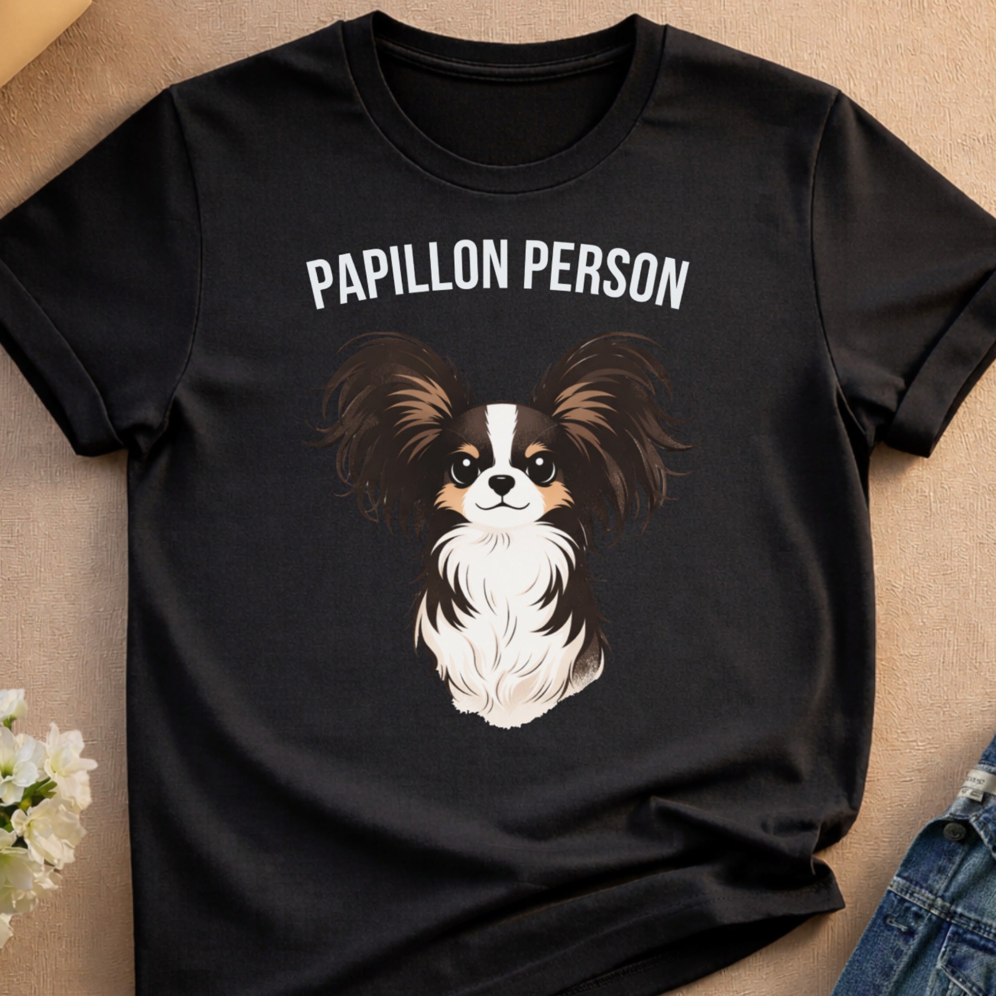 PAPILLON PERSON Papillon dog graphic t-shirt