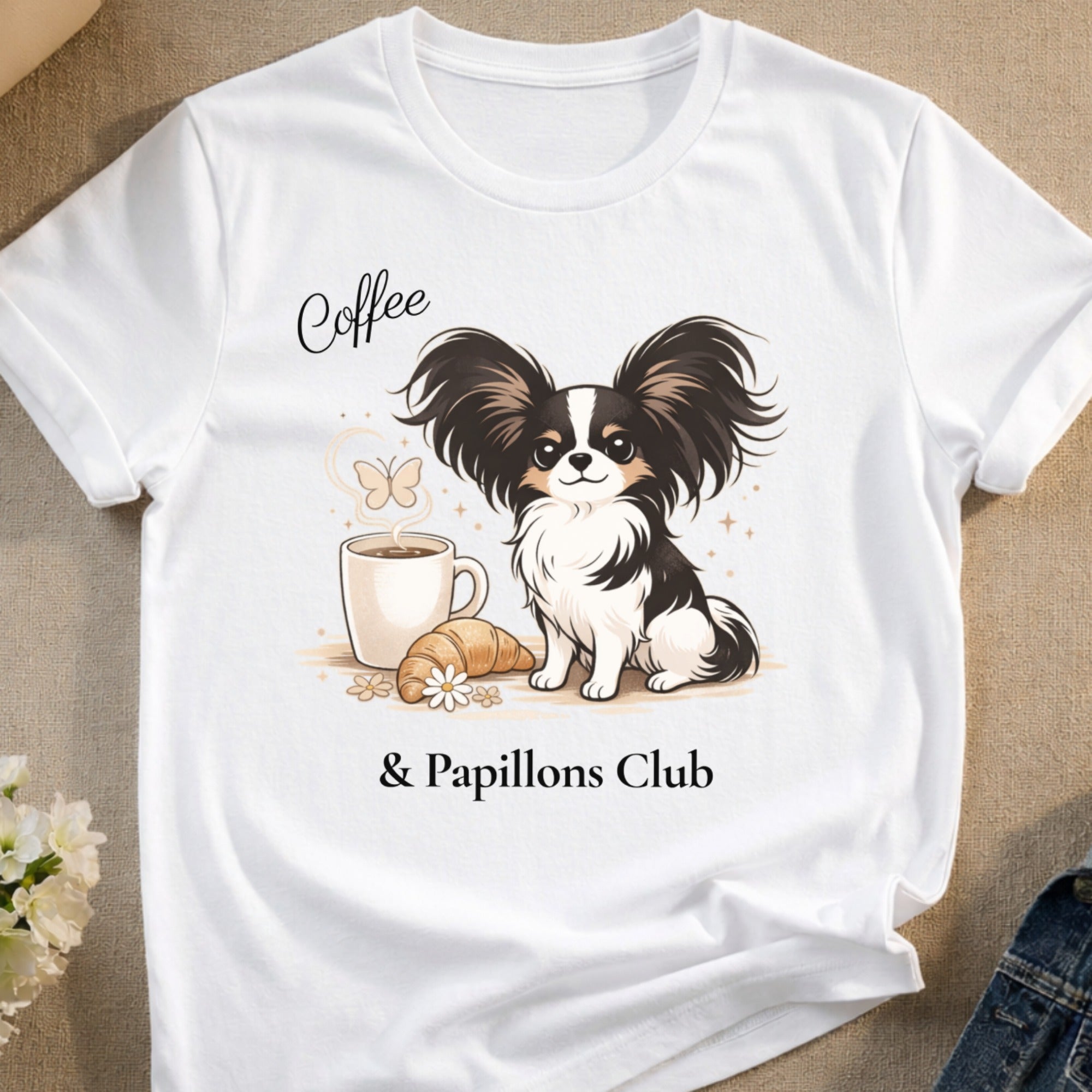 Coffee & Papillons Club Cute Dog Croissant Butterfly product type