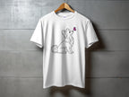 Cute Dog and Butterfly Graphic Design T-Shirt