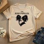 The Posh Papillon Graphic Tee in Neutral Shade