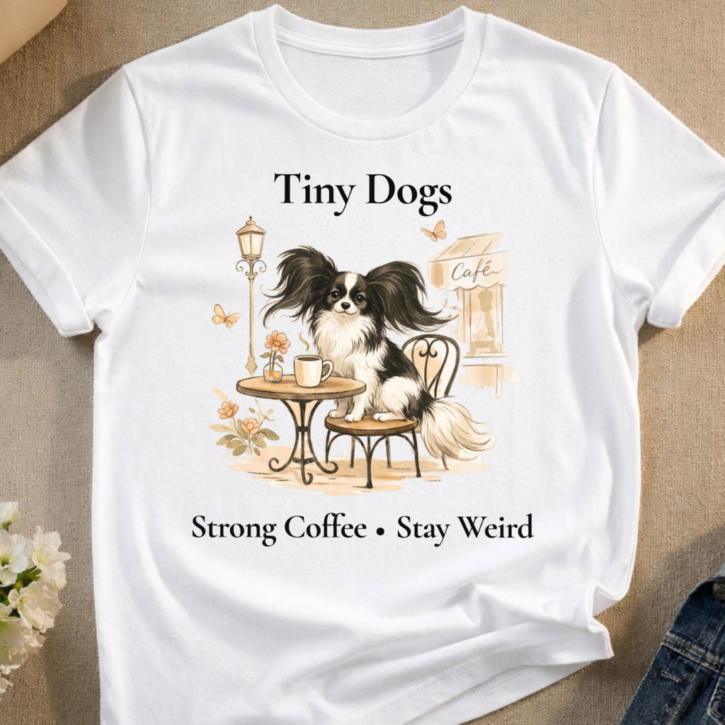 Tiny Dogs Cafe Papillon Strong Coffee • Stay Weird product type