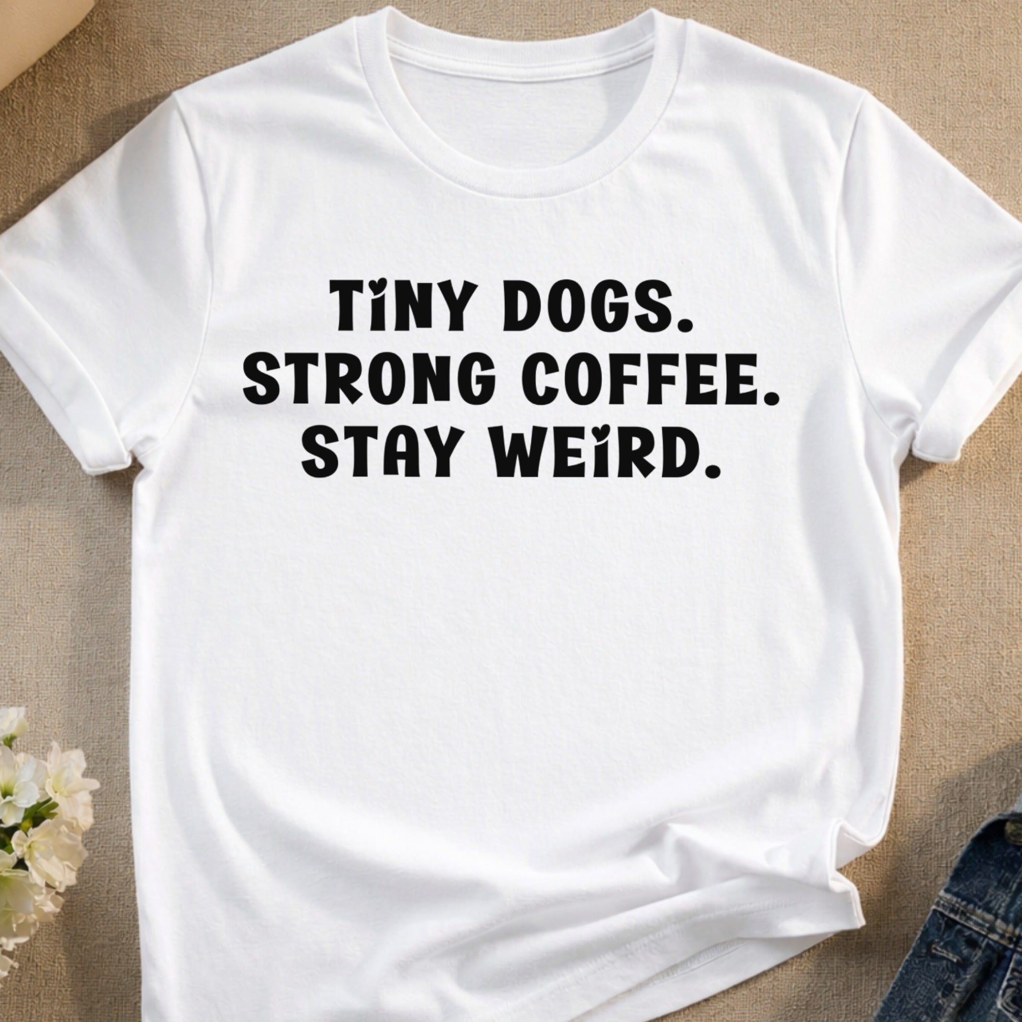 Tiny Dogs Strong Coffee Stay Weird product type