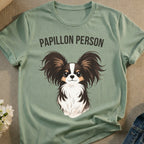 Papillon Person Cute Papillon Dog Illustration Light Green product type