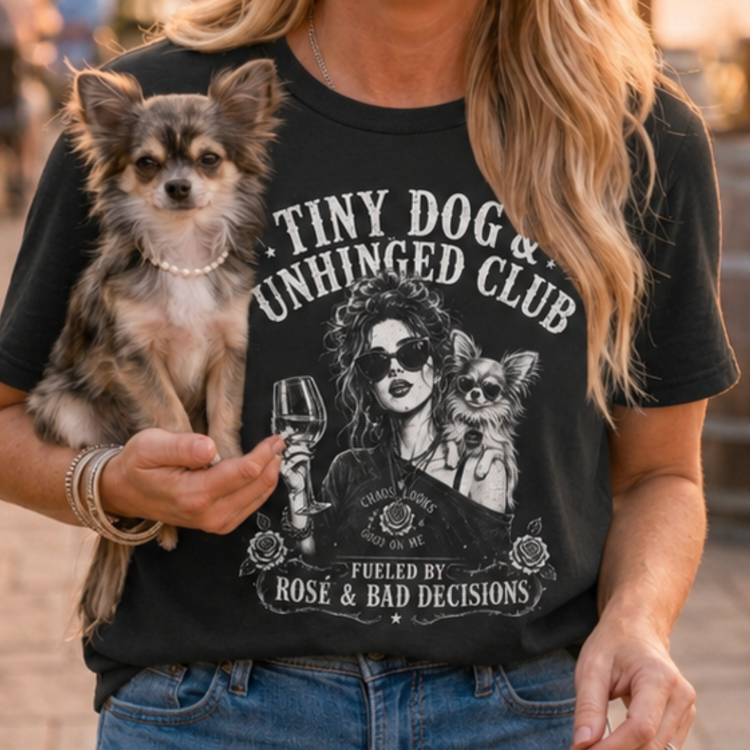 Long Hair Chihuahua - Tiny & Unhinged Club T-Shirt